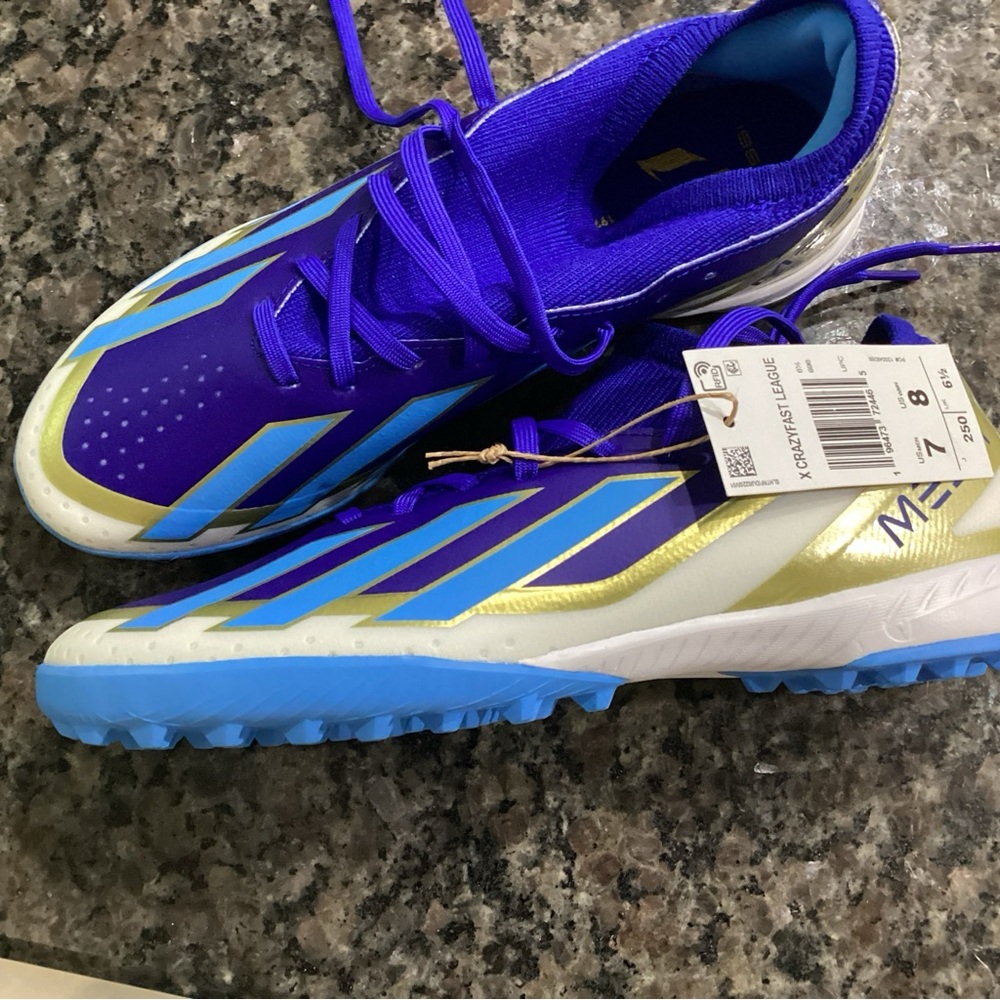adidas Blue and Gold Athletic Shoes